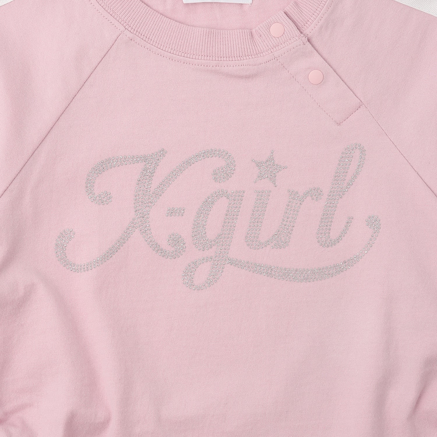 ラメロゴ半袖Tシャツ+ラインプリーツスカート セット