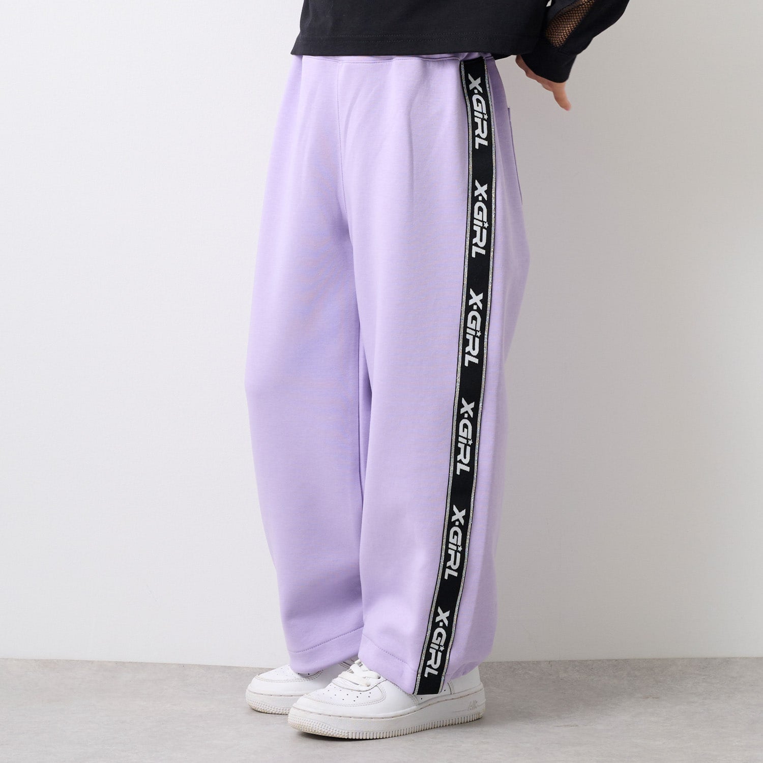 ダンボールニット裾ドロストパンツ