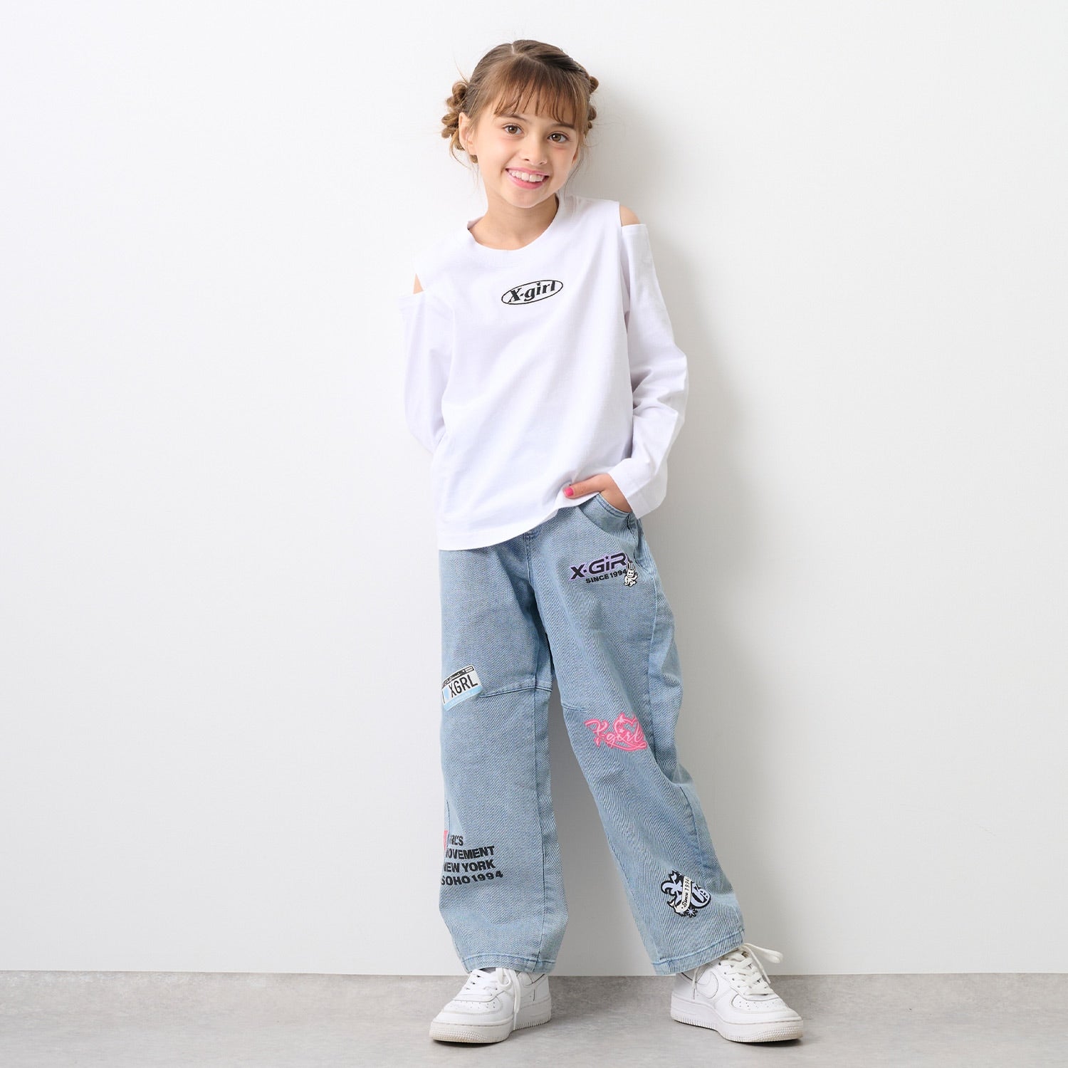 MIXロゴデニムカーブパンツ