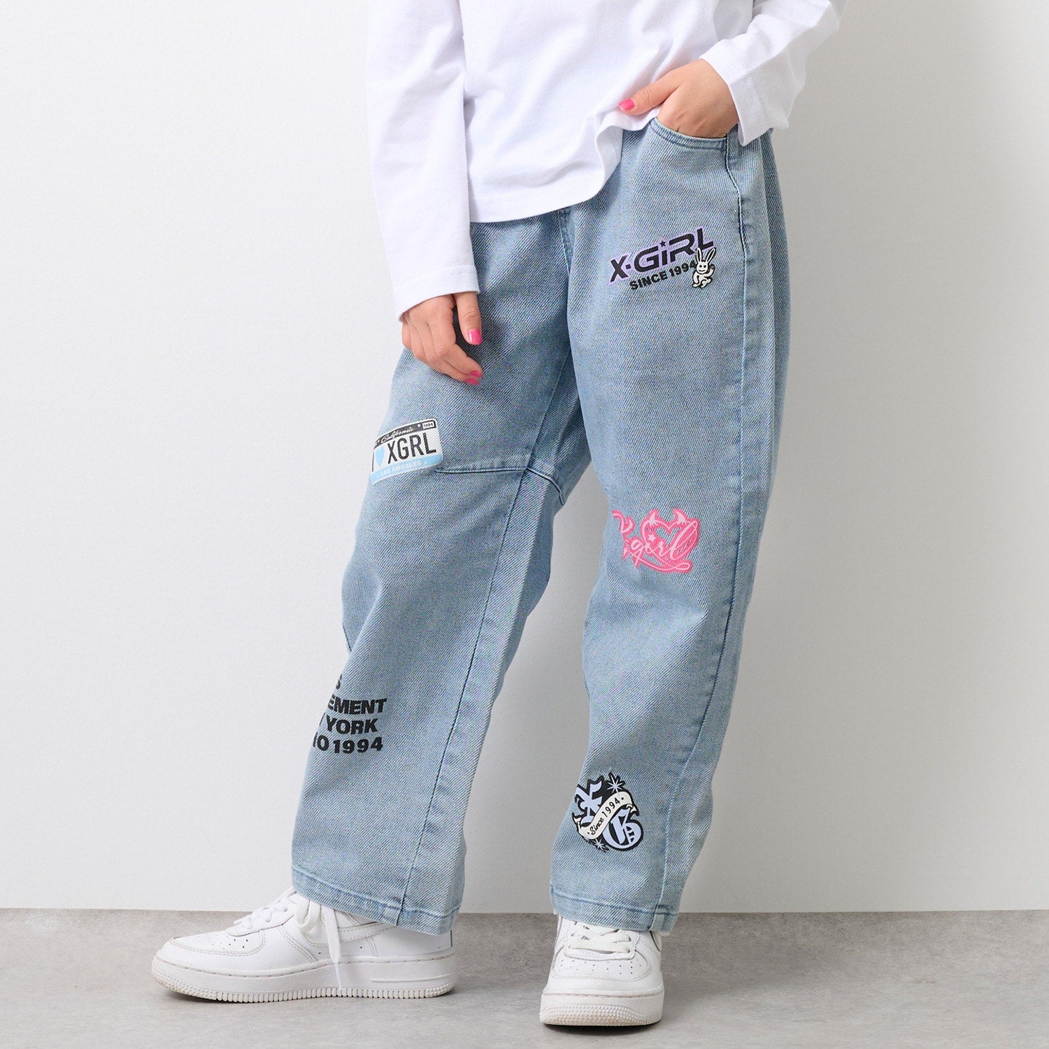 MIXロゴデニムカーブパンツ