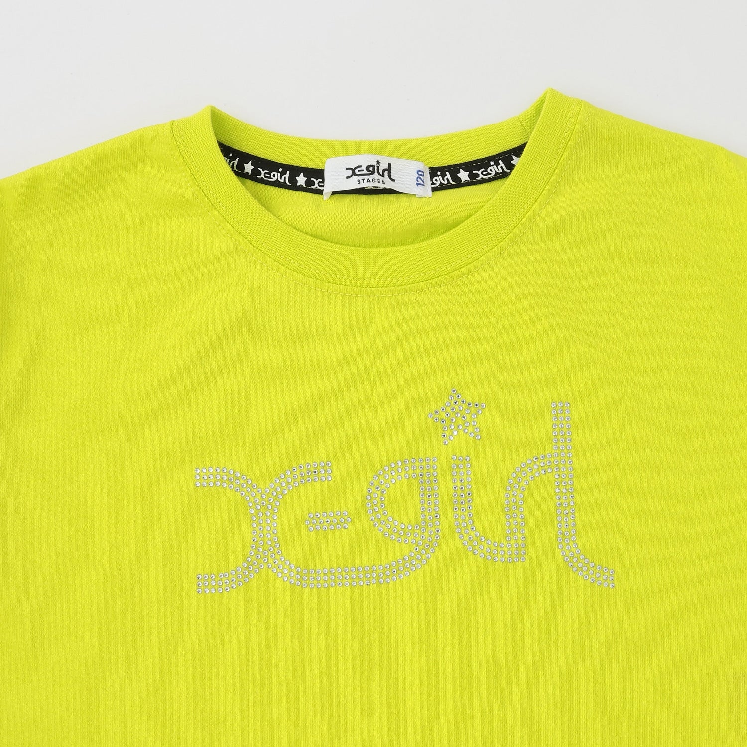 メッシュ肩ライン短丈長袖Tシャツ
