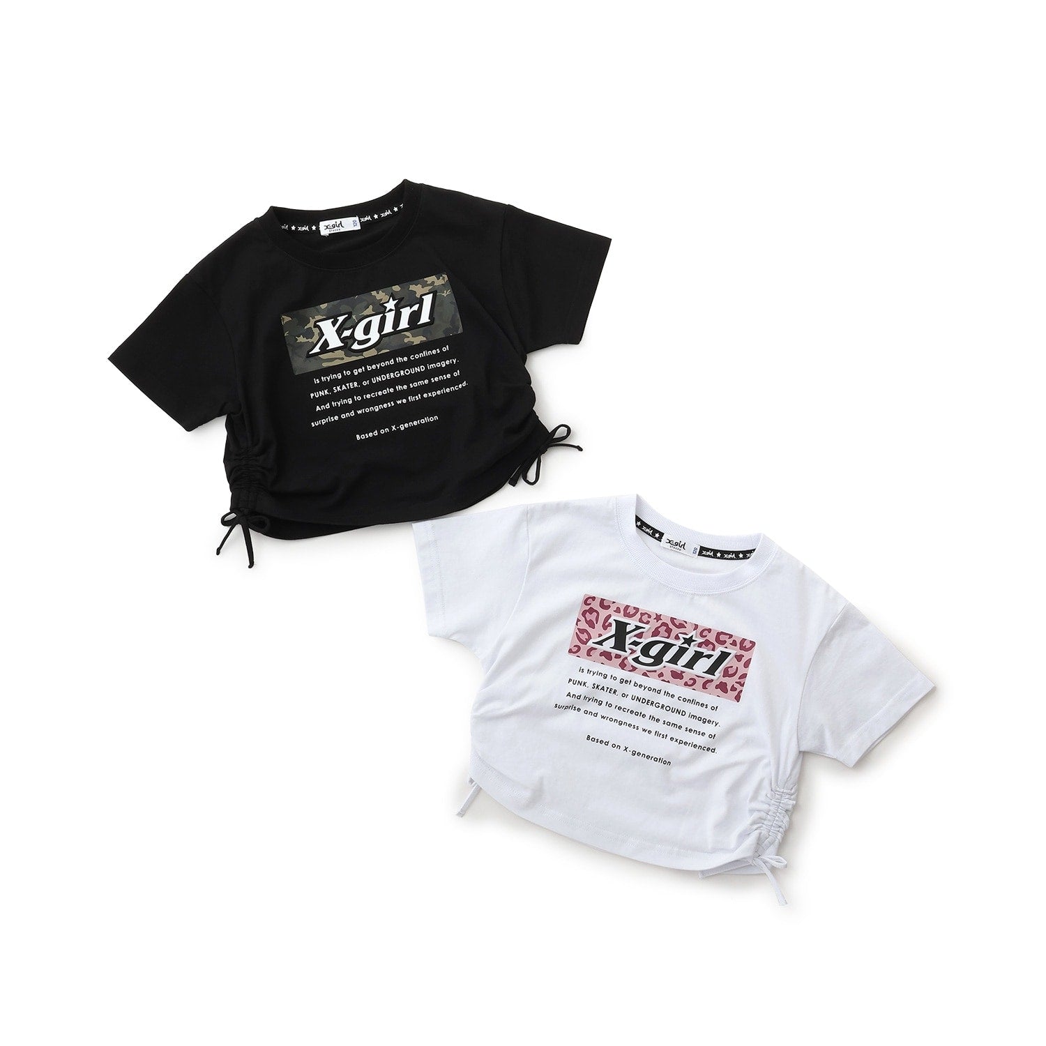 ボックスロゴ短丈半袖Tシャツ