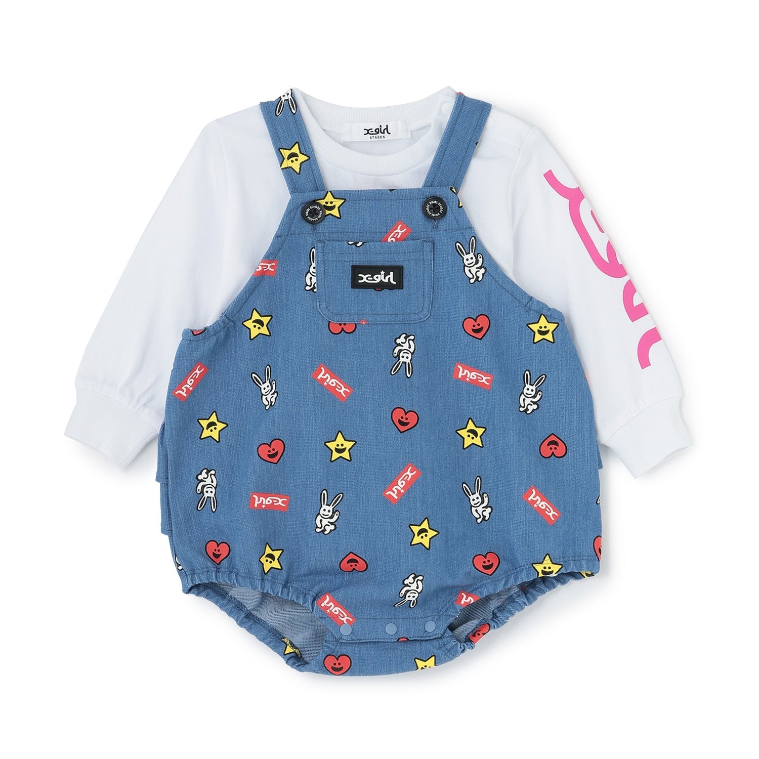キラッキー柄ショートオール/長袖Tシャツ