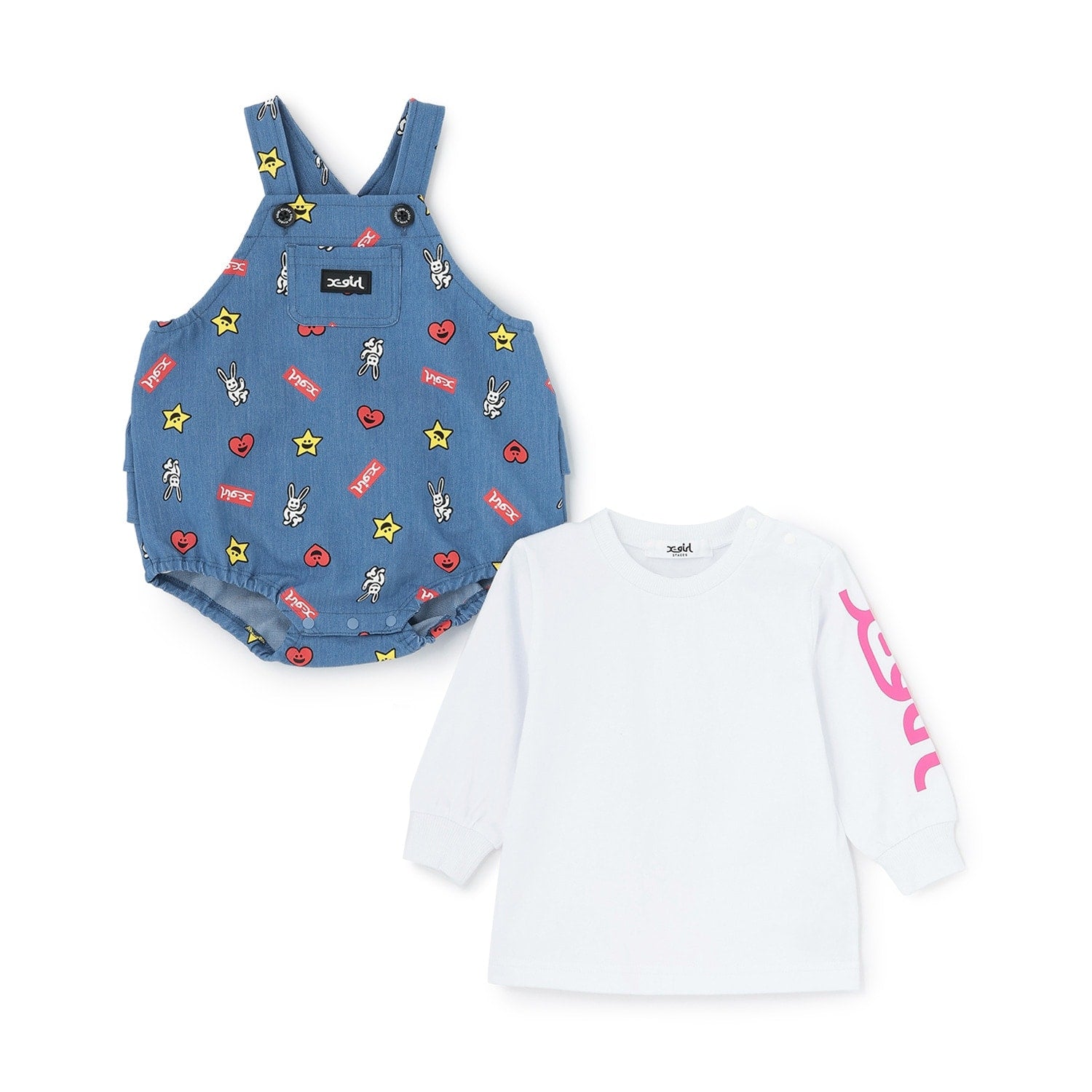 キラッキー柄ショートオール/長袖Tシャツ