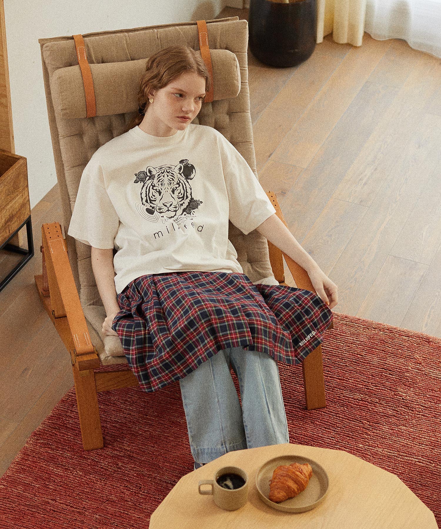 PLEATED PLAID SKIRT