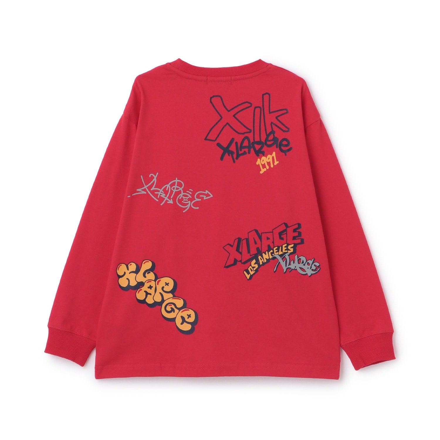 総柄グラフィティ長袖Tシャツ