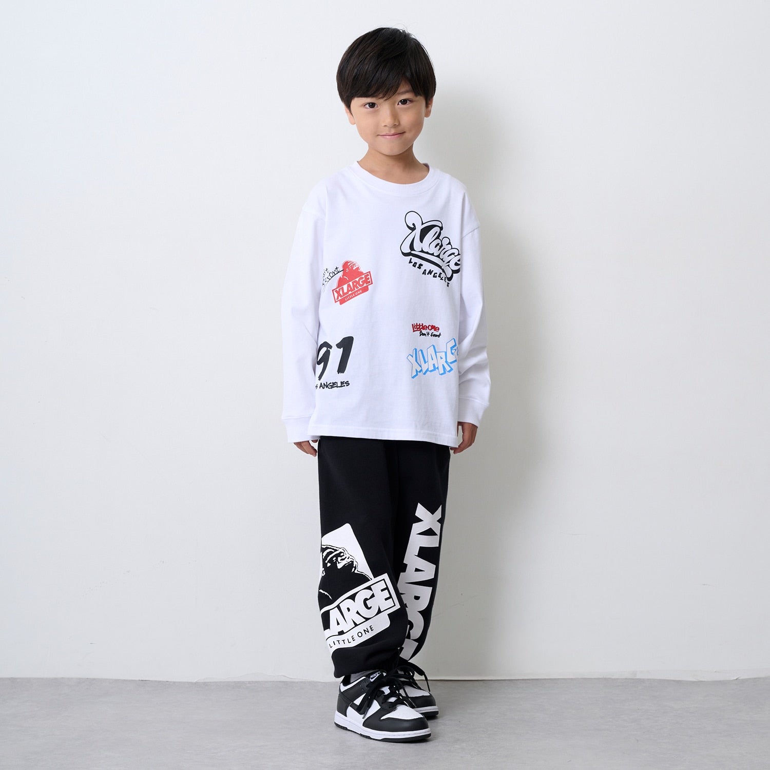 総柄グラフィティ長袖Tシャツ