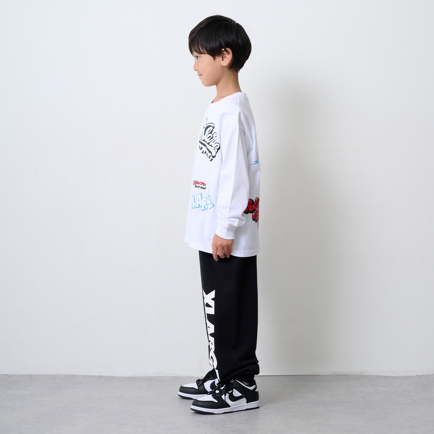 総柄グラフィティ長袖Tシャツ