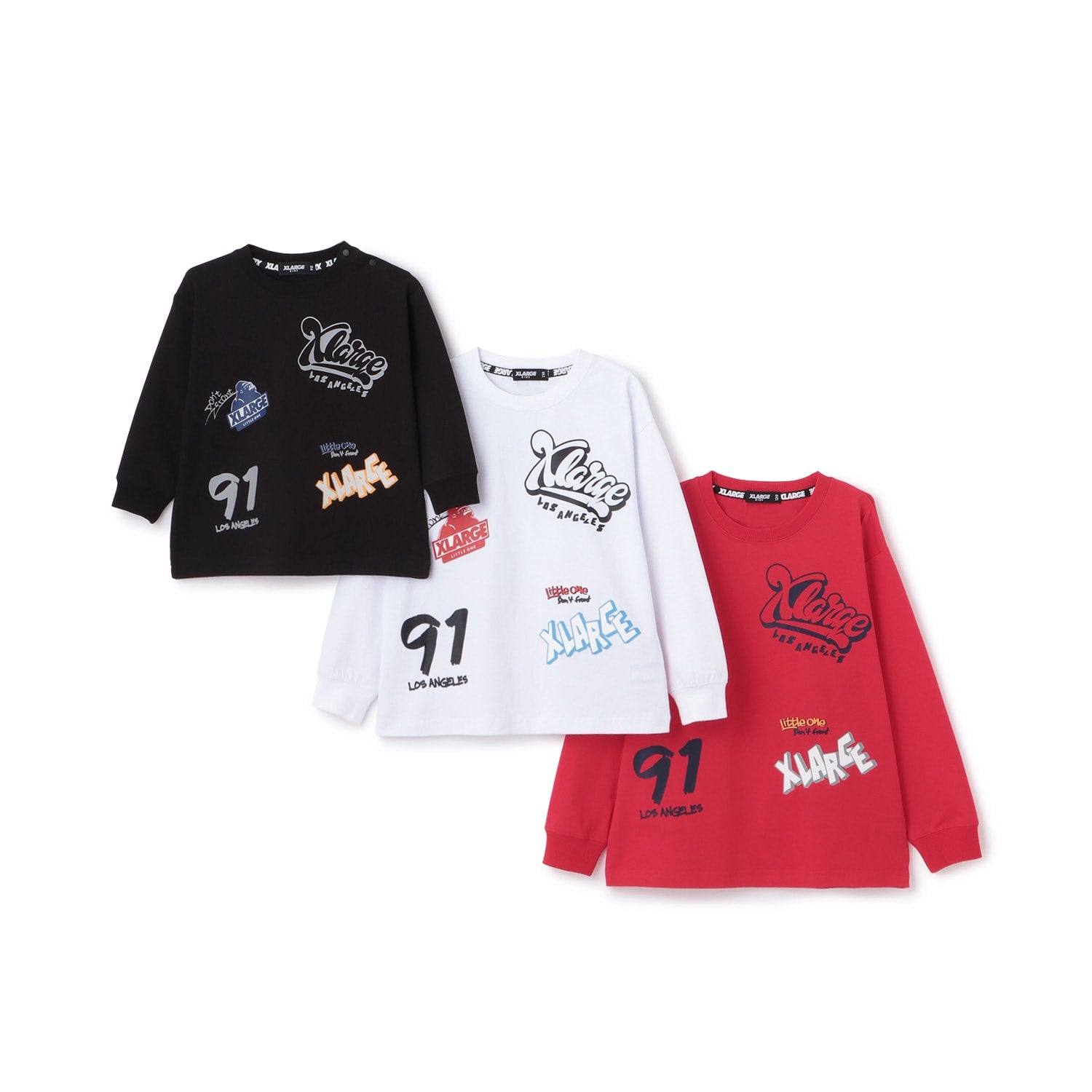 総柄グラフィティ長袖Tシャツ