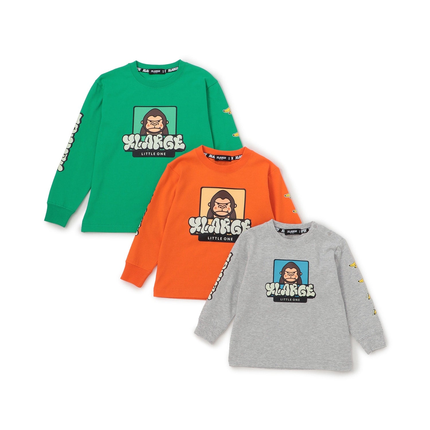 ファニーゴリラ&グラフィティ蓄光プリント長袖Tシャツ