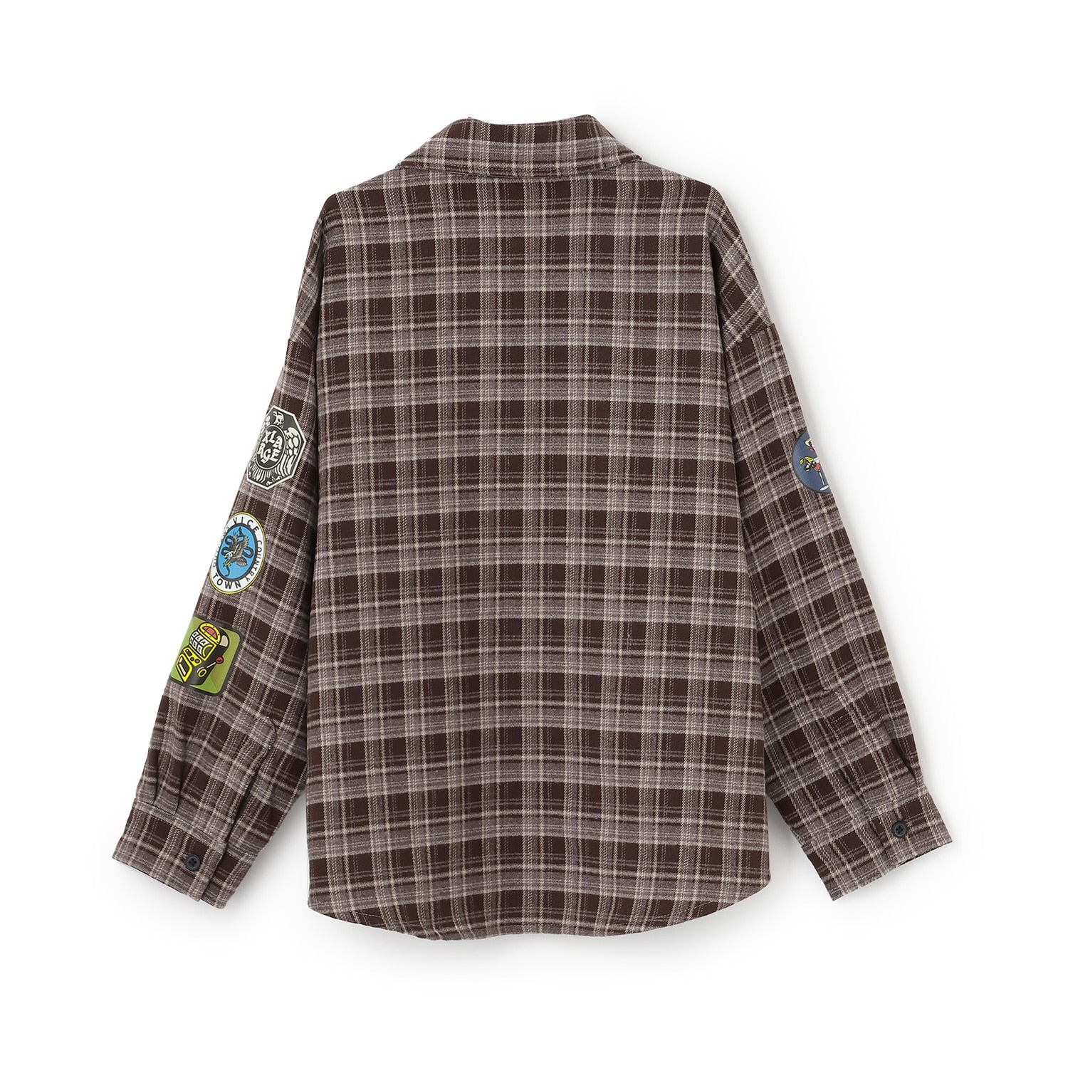 パッチロゴチェックシャツ