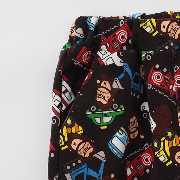 ファニーゴリラ&車長袖Tシャツ+総柄レギンスセット