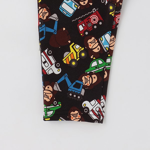 ファニーゴリラ&車長袖Tシャツ+総柄レギンスセット