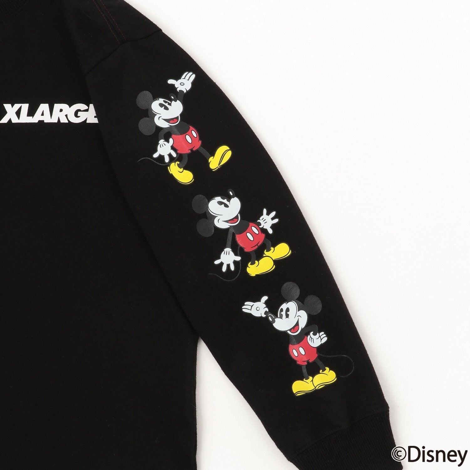 【DISNEY】ミッキーマウス/袖プリント長袖Tシャツ