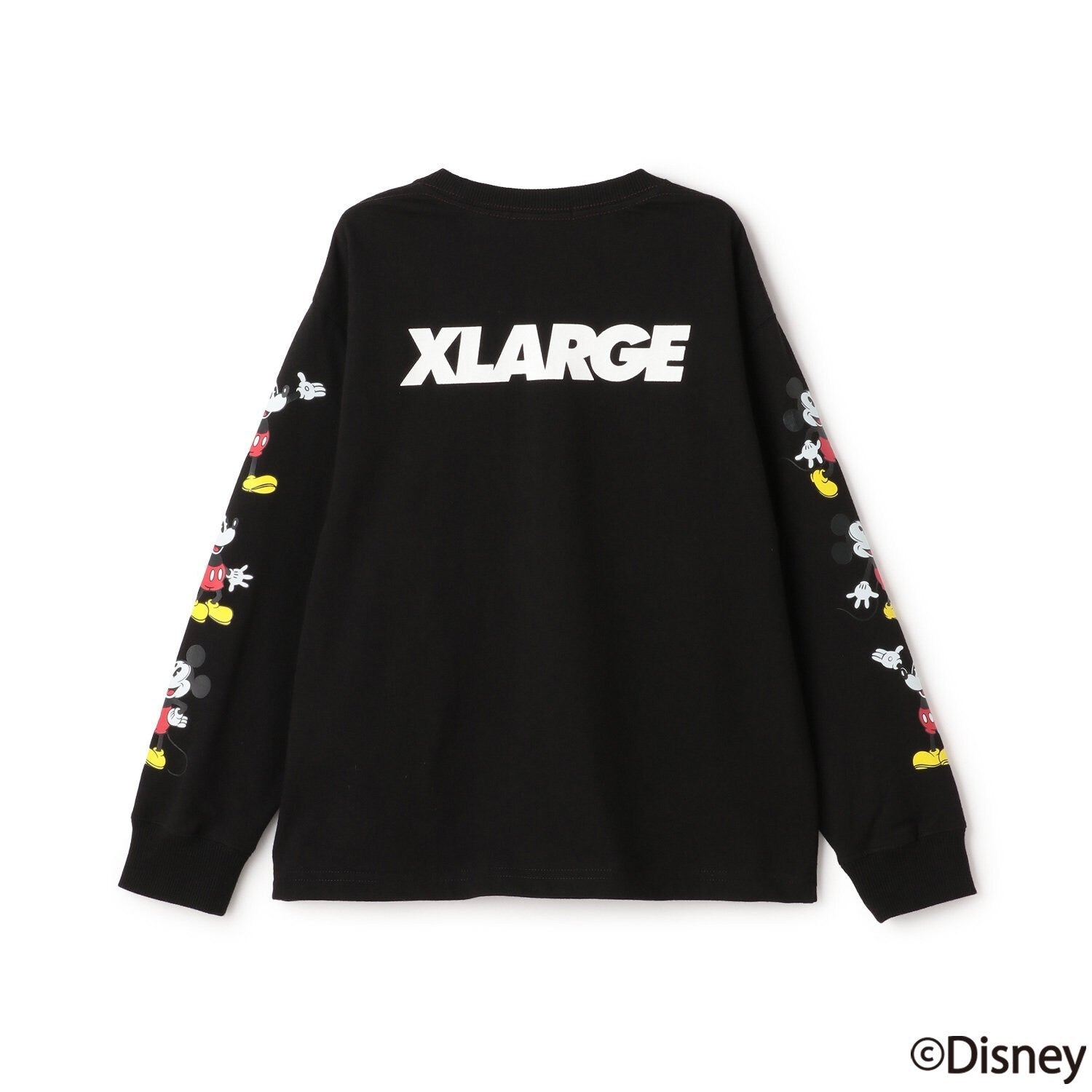 【DISNEY】ミッキーマウス/袖プリント長袖Tシャツ