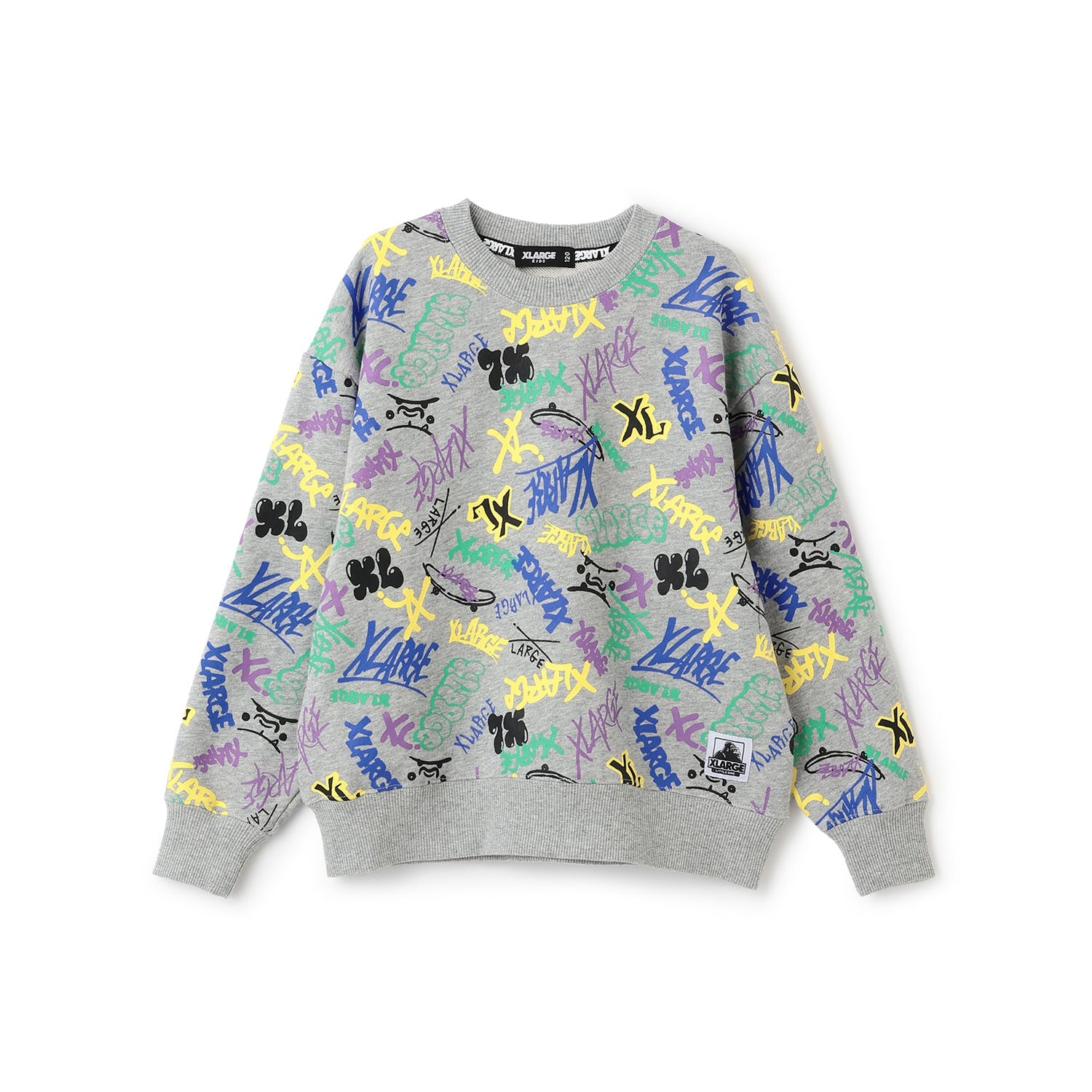 グラフィティロゴ総柄トレーナー