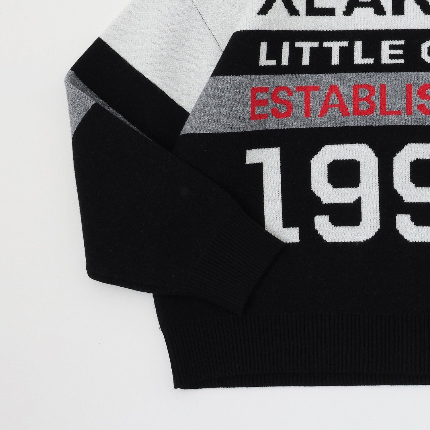 カラーブロックニットプルオーバー