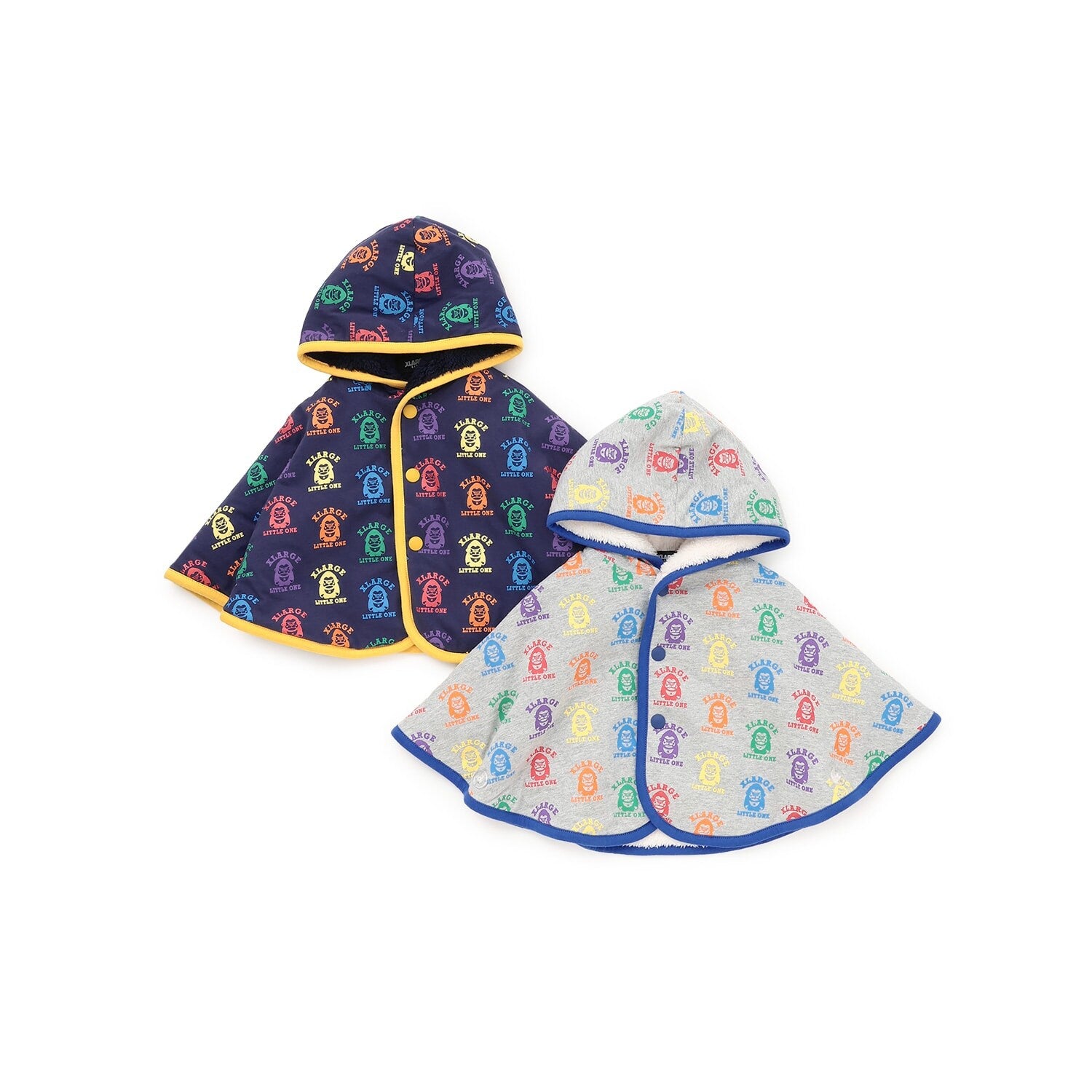 カラフルファニーゴリラポンチョ