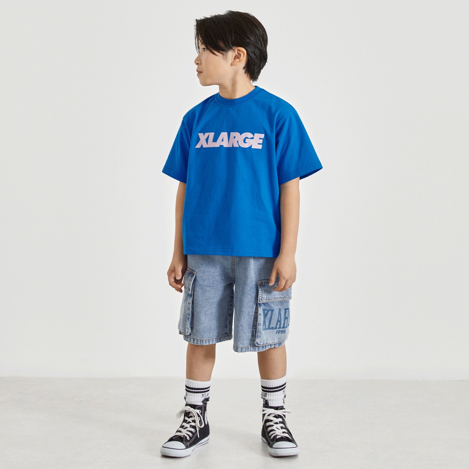 デニムカーゴハーフパンツ