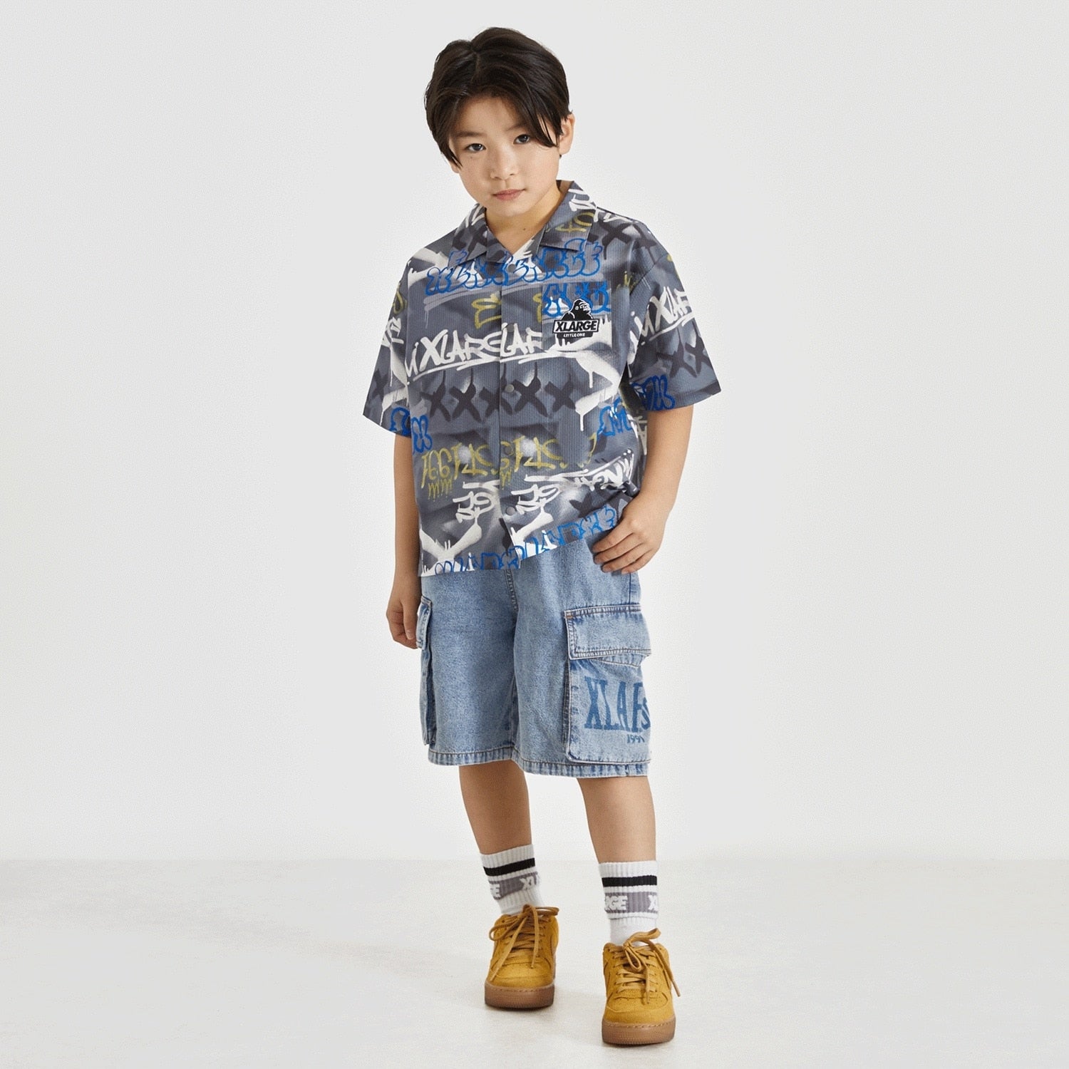 デニムカーゴハーフパンツ