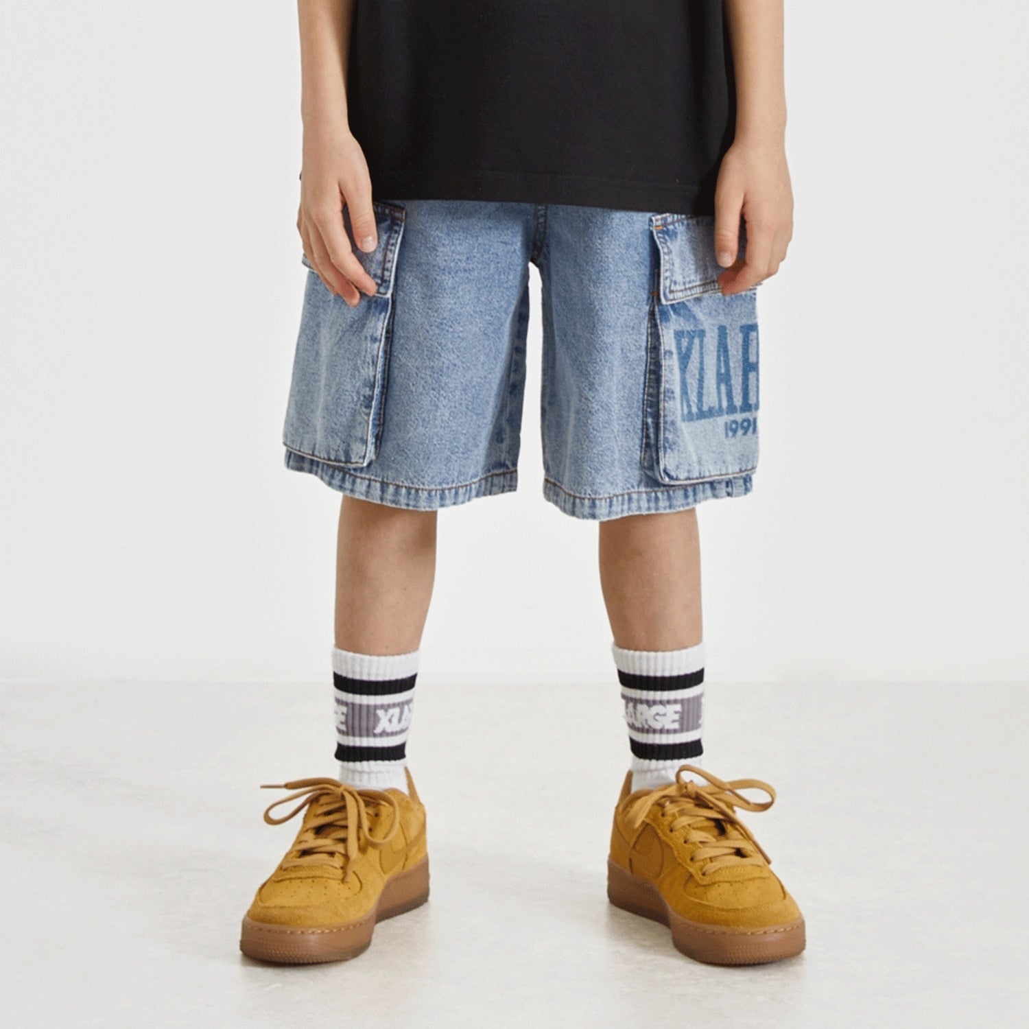 デニムカーゴハーフパンツ