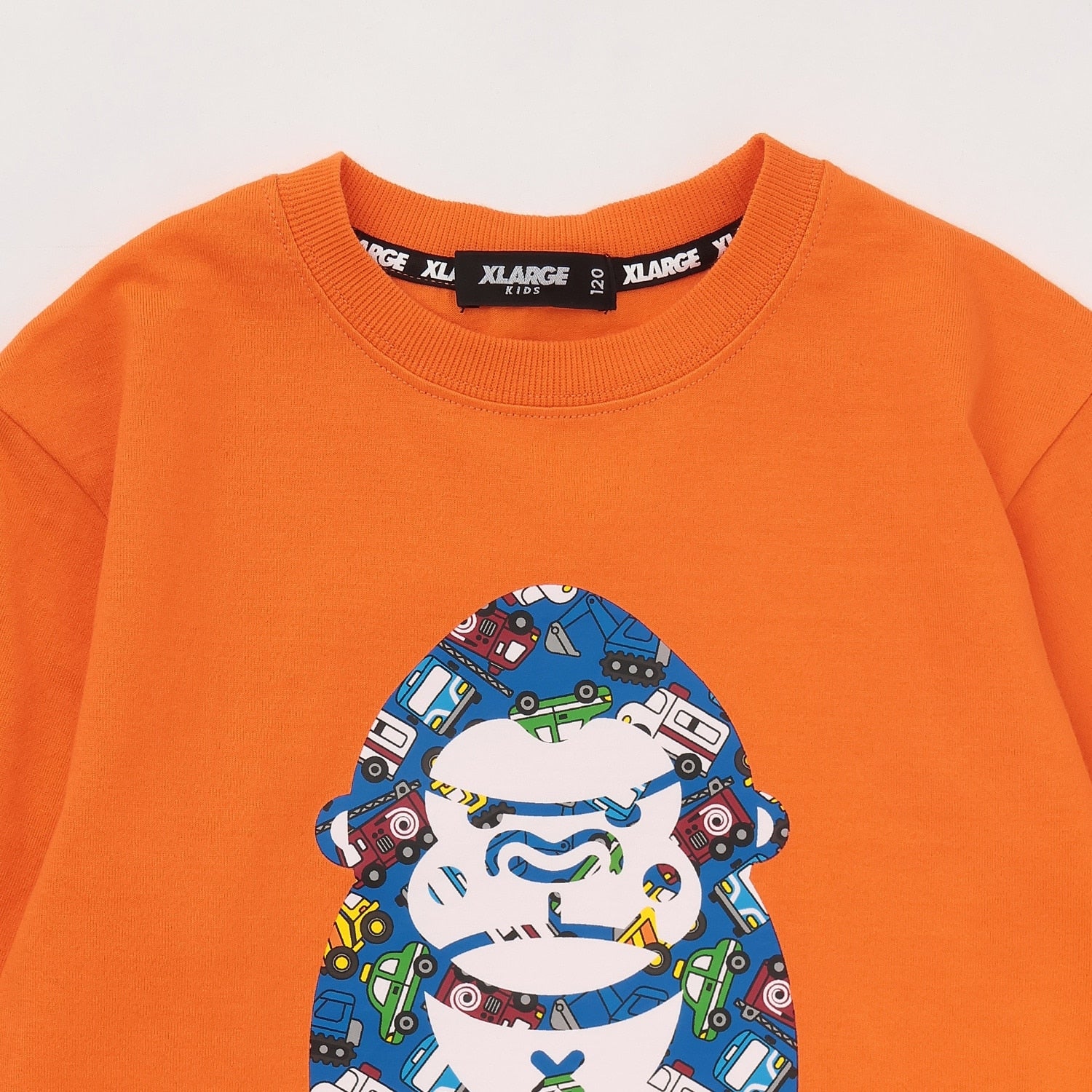 車柄ファニーゴリラ 長袖Tシャツ