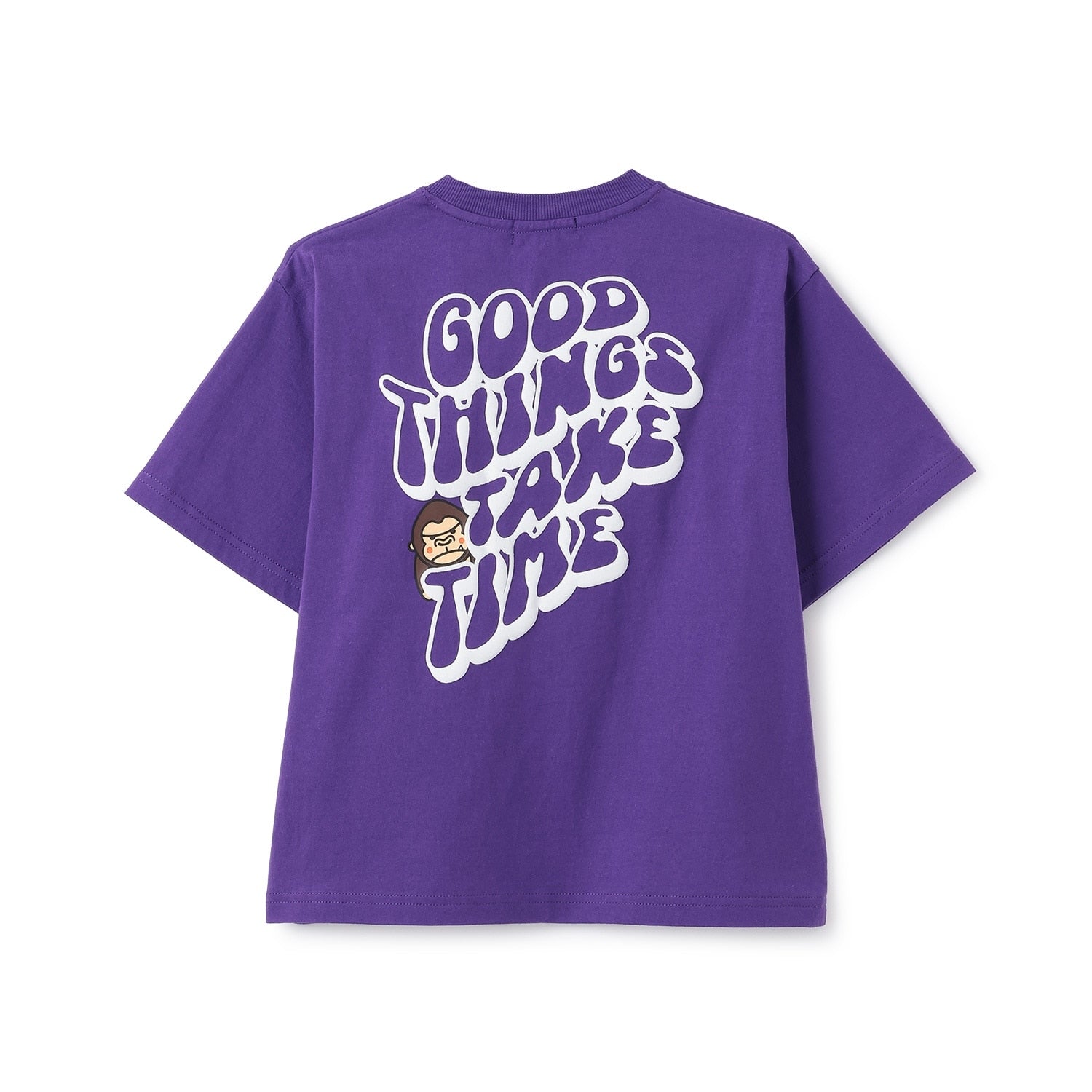 ファニーゴリラ+メッセージロゴ バックプリント半袖Tシャツ