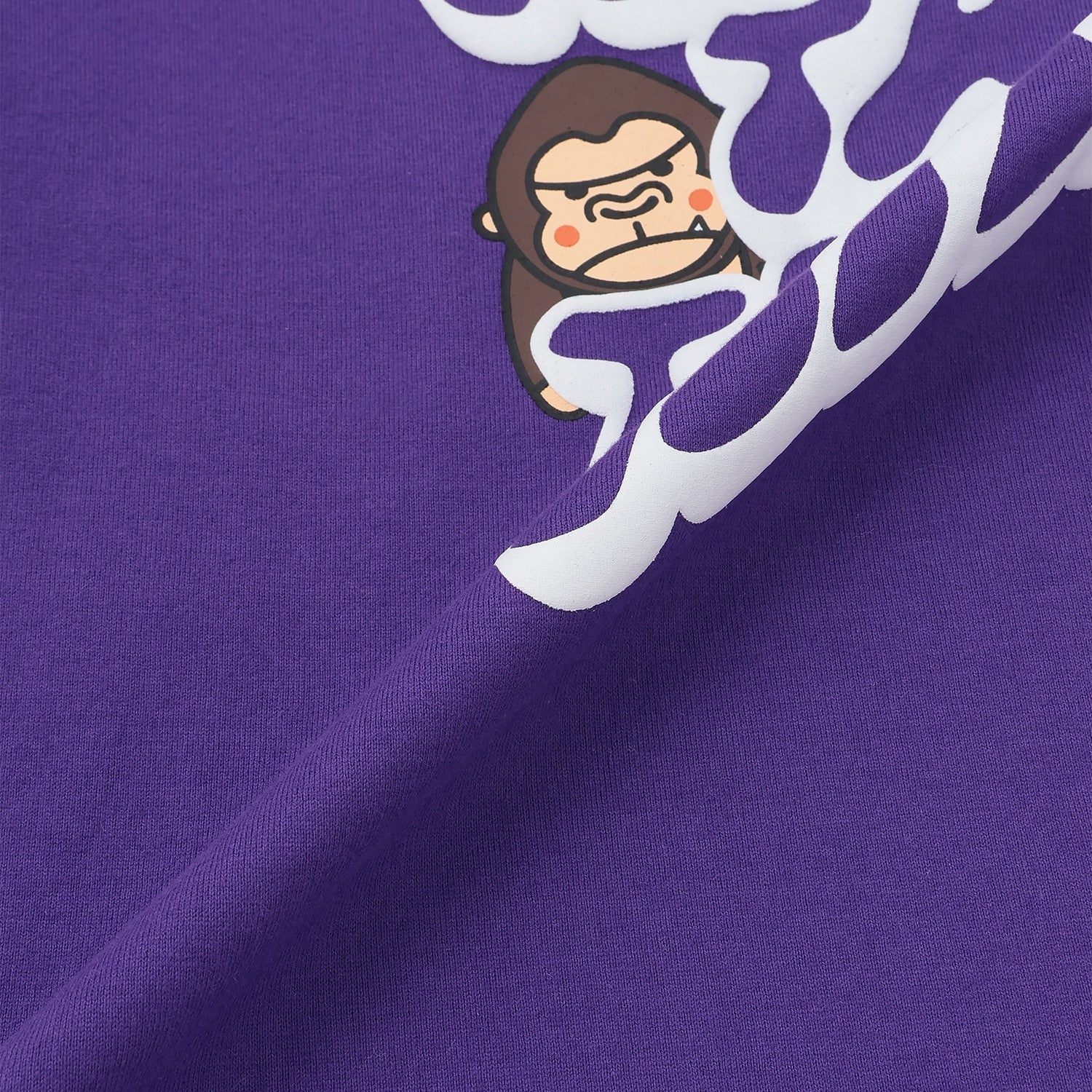 ファニーゴリラ+メッセージロゴ バックプリント半袖Tシャツ