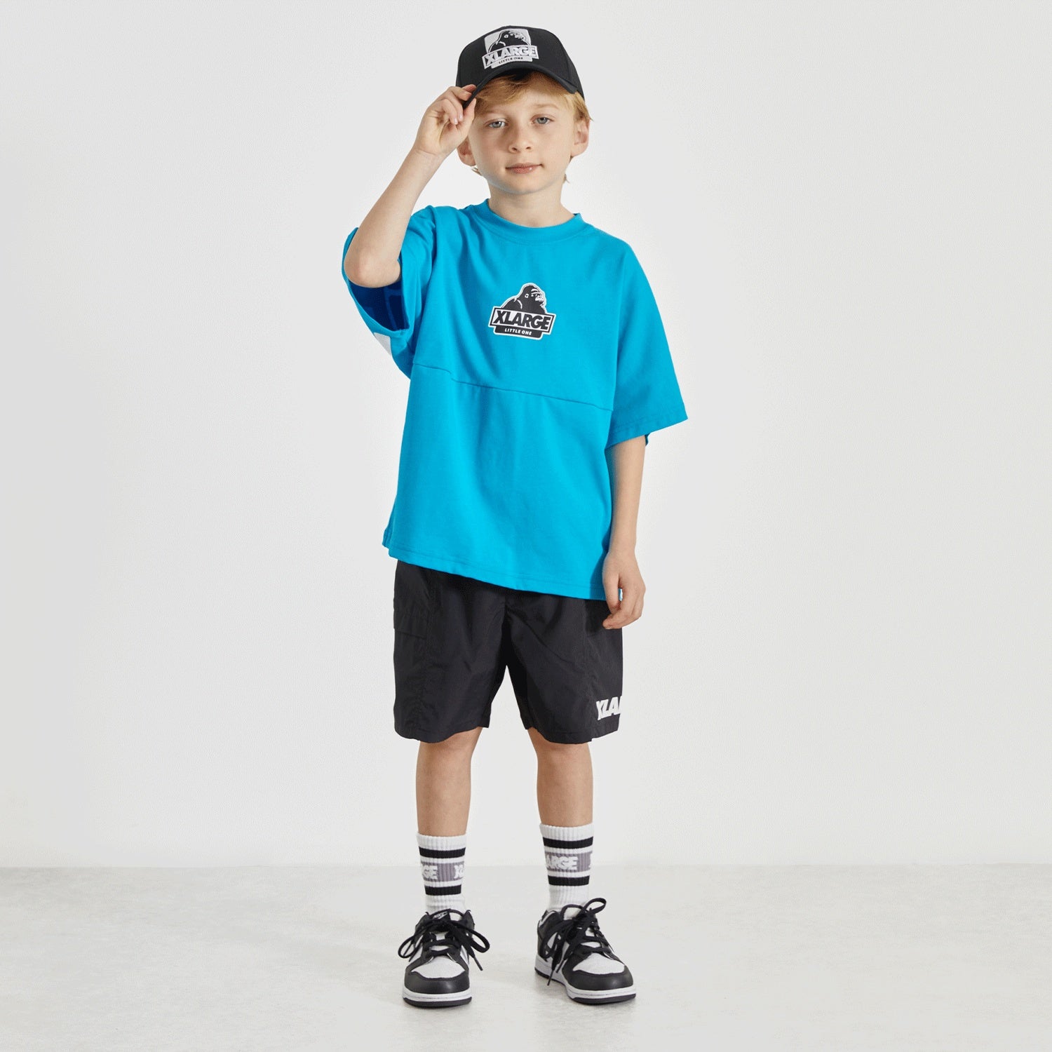 バックロゴ 切り替え半袖Tシャツ