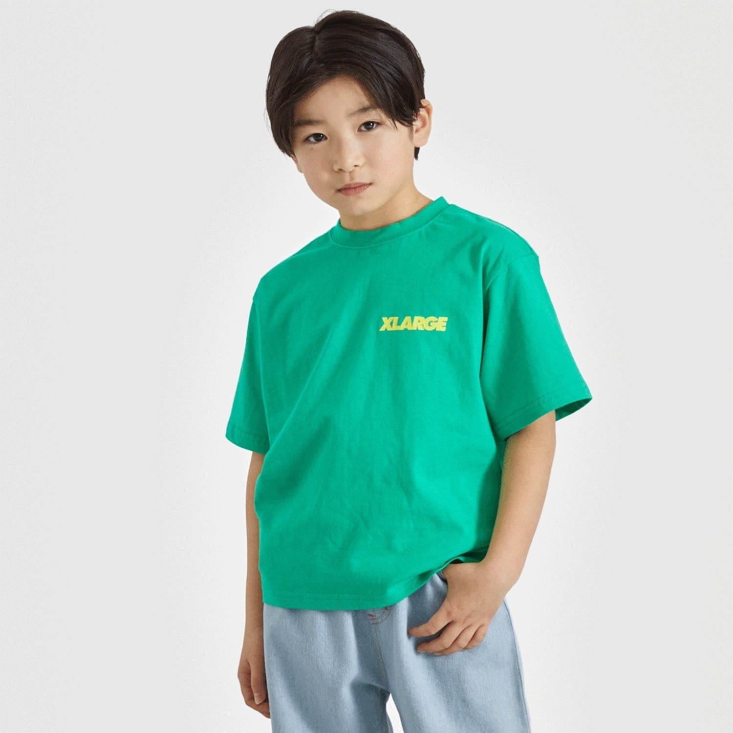 スランテッドOGバックプリント半袖Tシャツ
