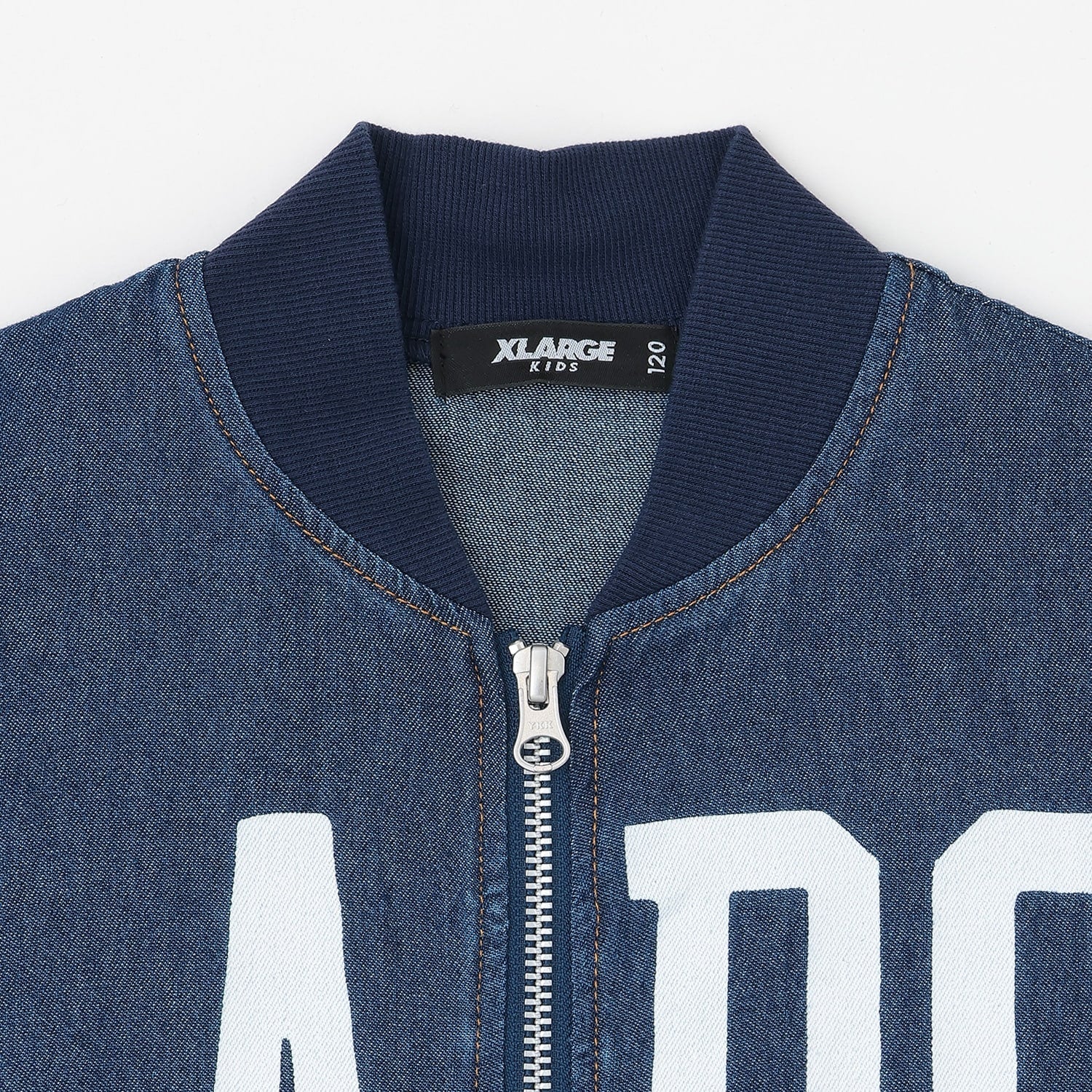 ビッグロゴプリント デニムブルゾン