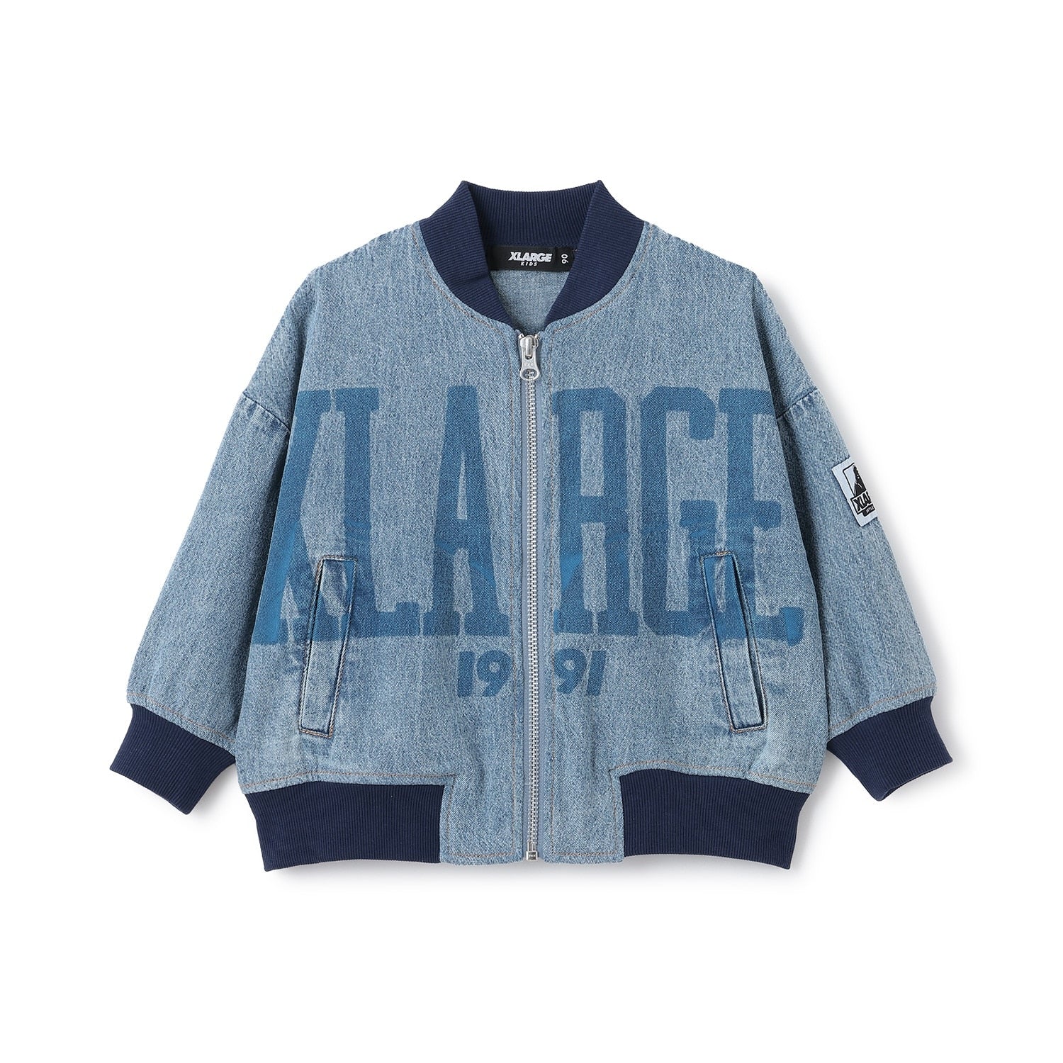 ビッグロゴプリント デニムブルゾン