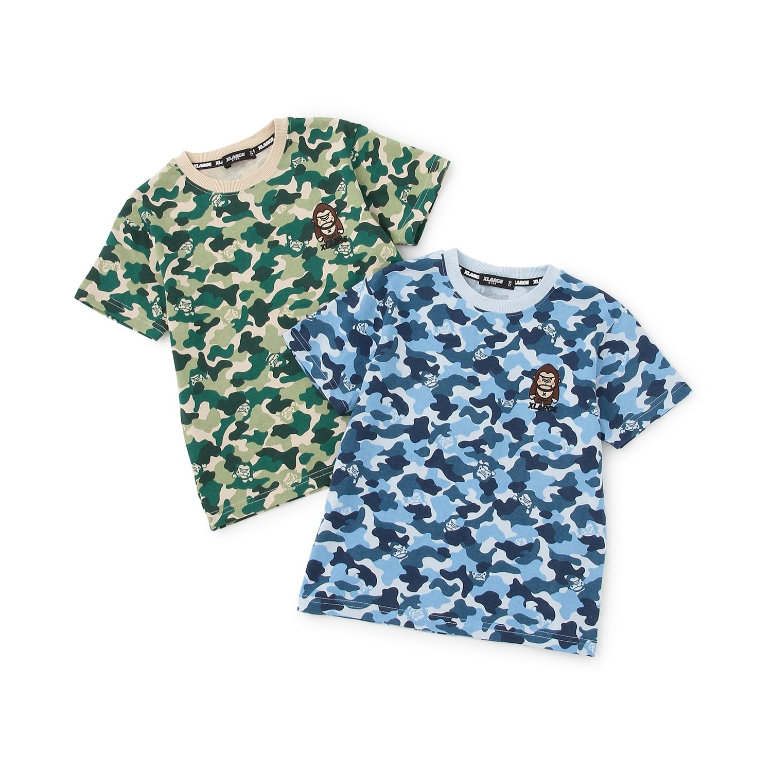 ファニーゴリラカモ総柄 半袖Tシャツ