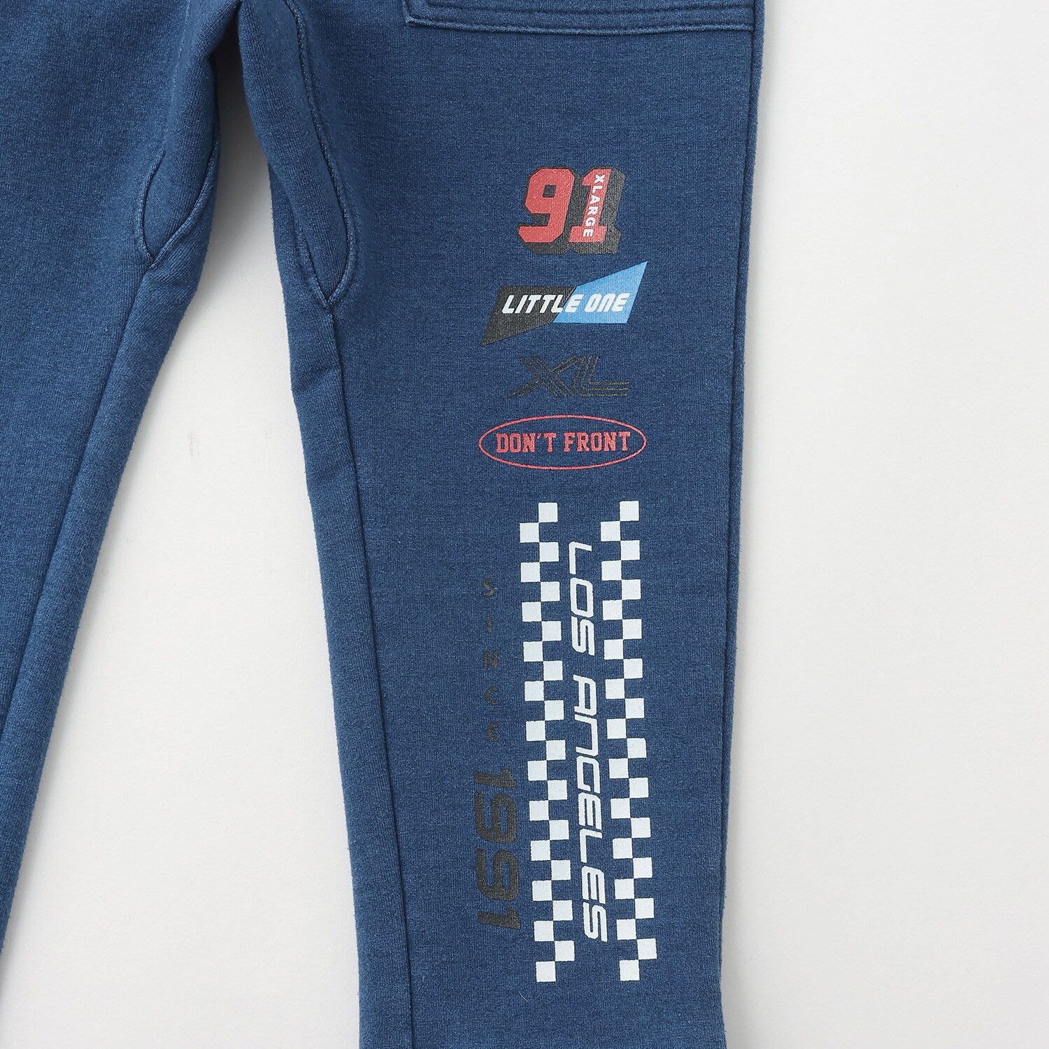 モータースポーツロゴ カットデニムパンツ