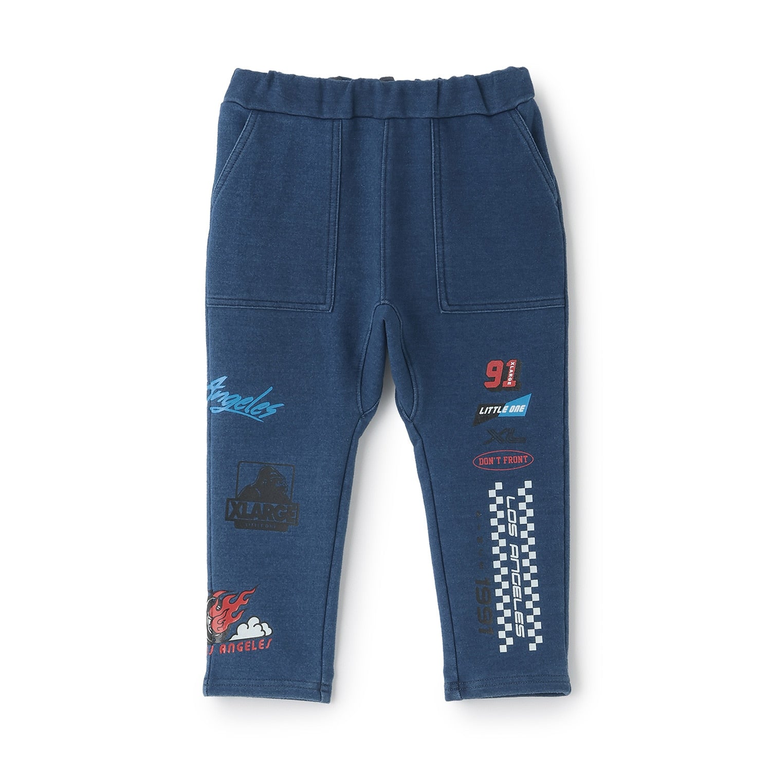 モータースポーツロゴ カットデニムパンツ
