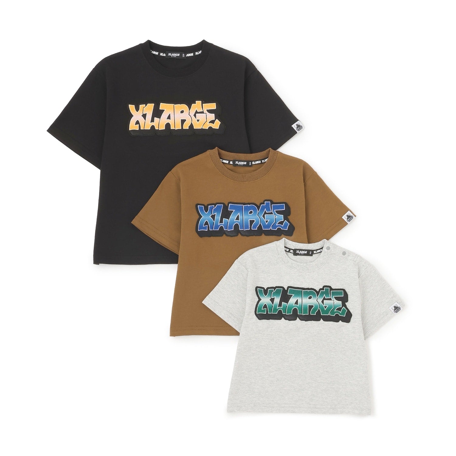 グラデーションロゴ刺しゅう半袖Tシャツ