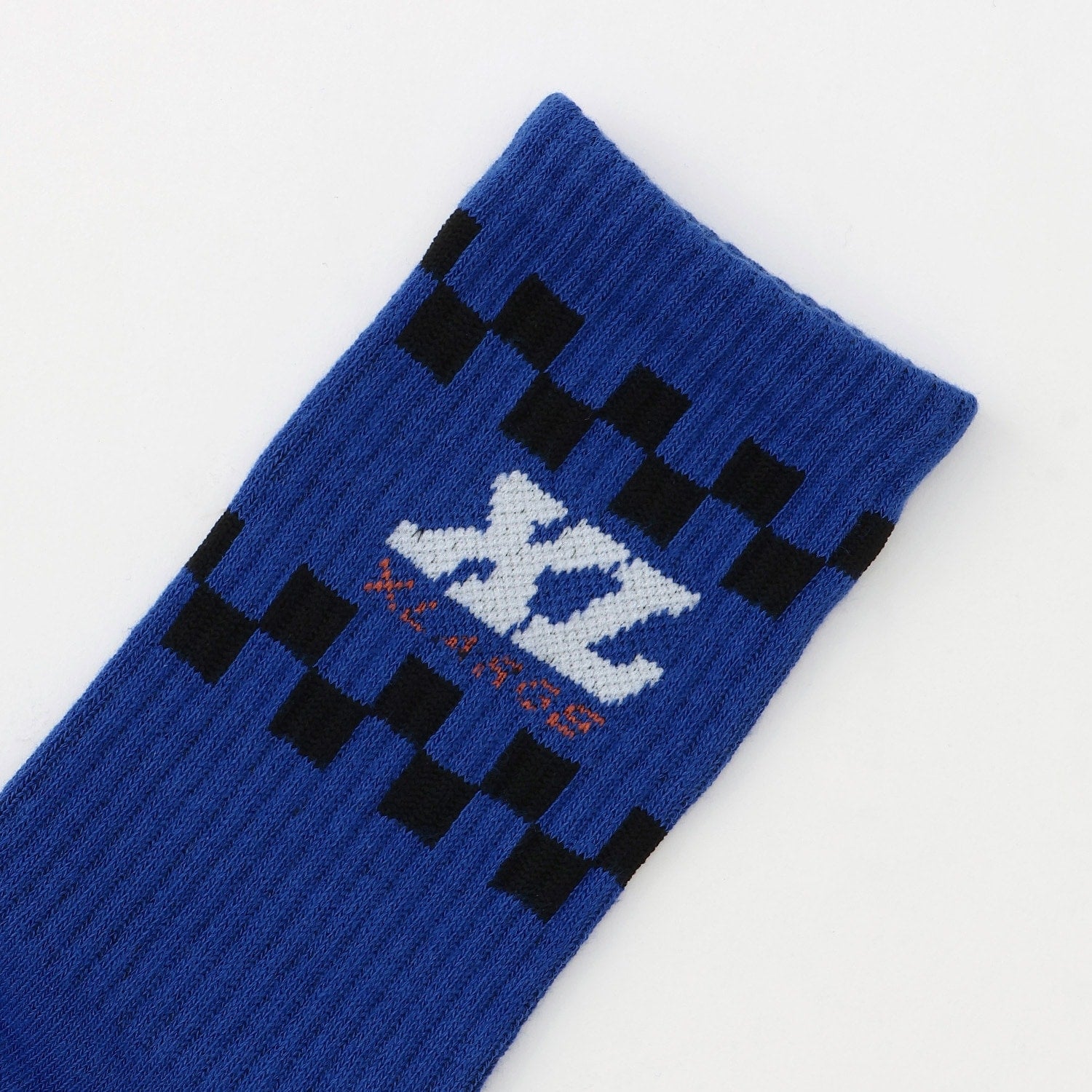 XLチェッカーリブクルーソックス