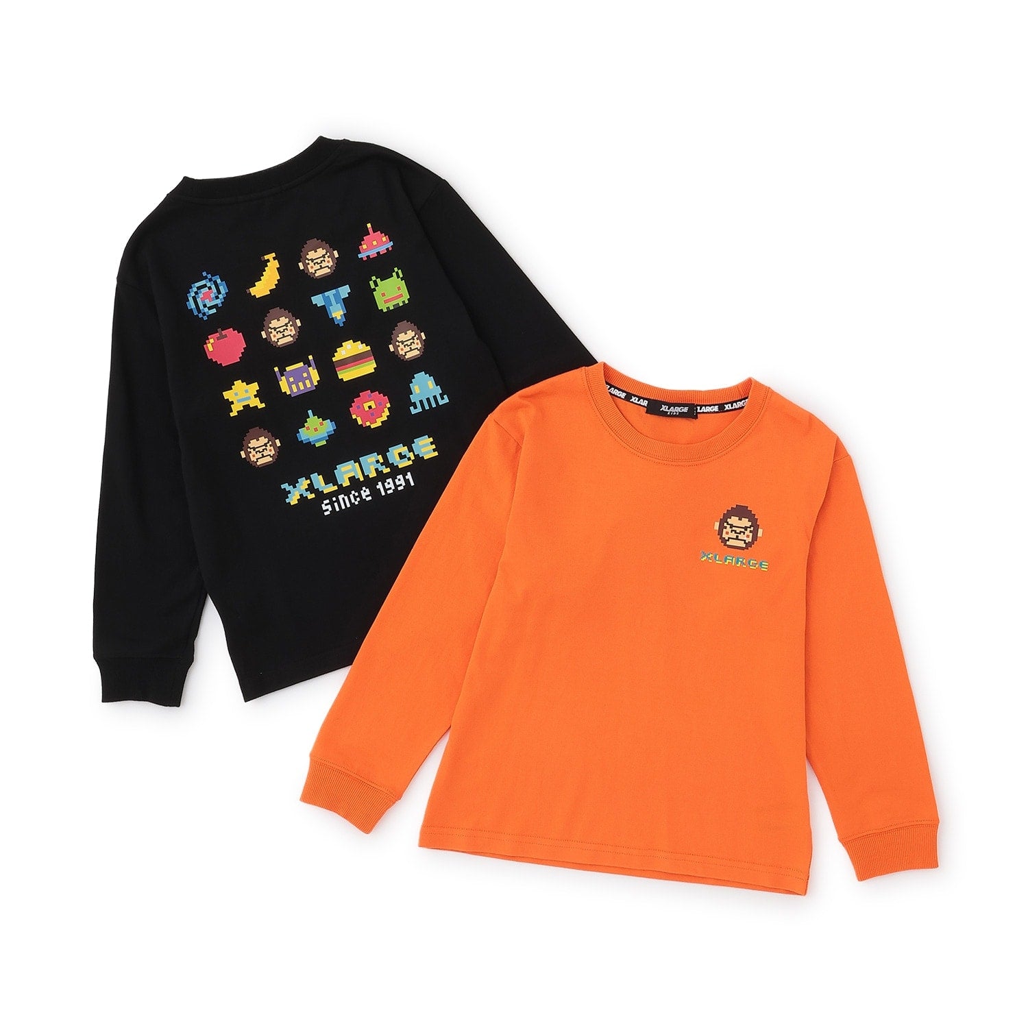 ピクセルファニーゴリラ 長袖Tシャツ