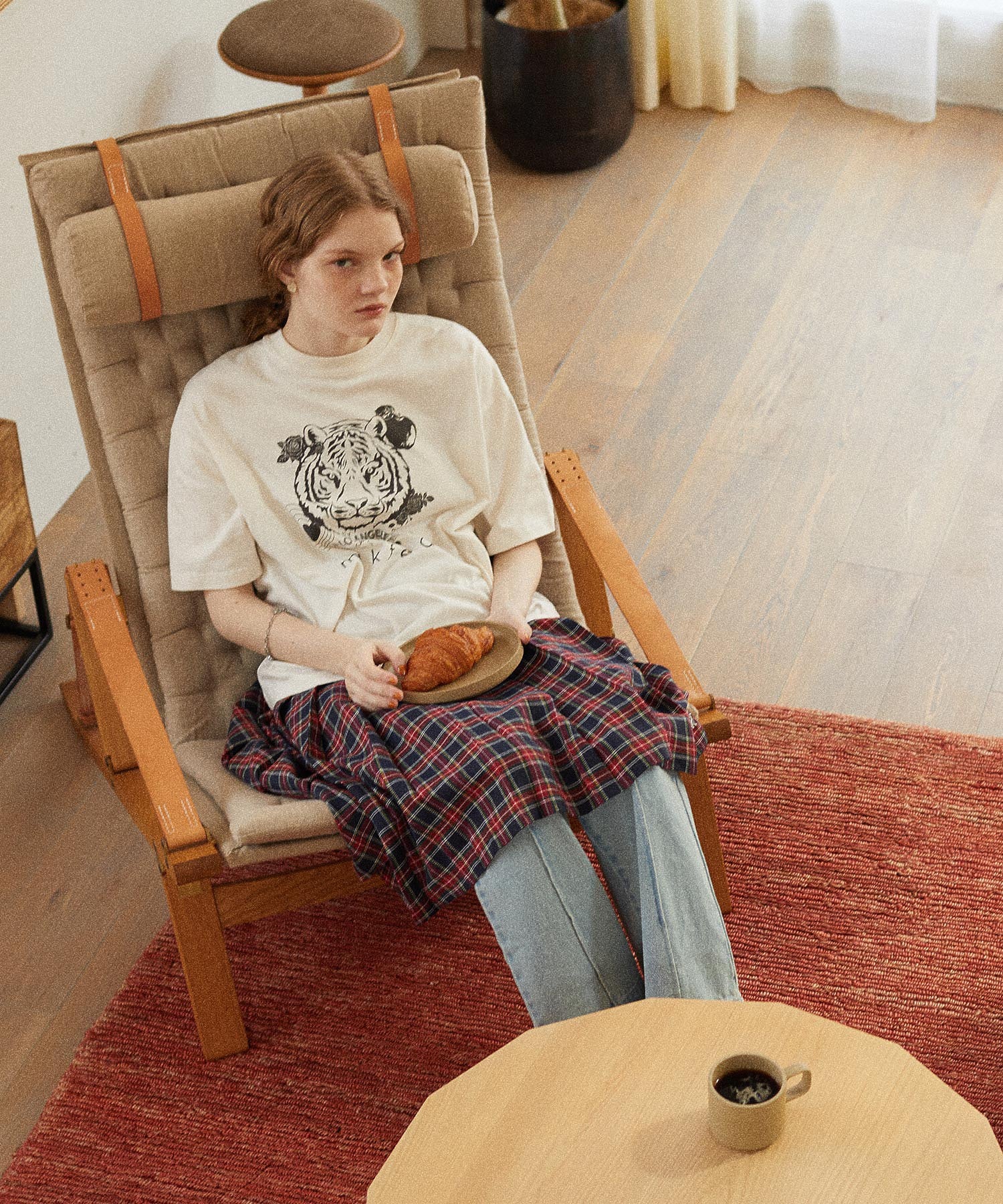 PLEATED PLAID SKIRT