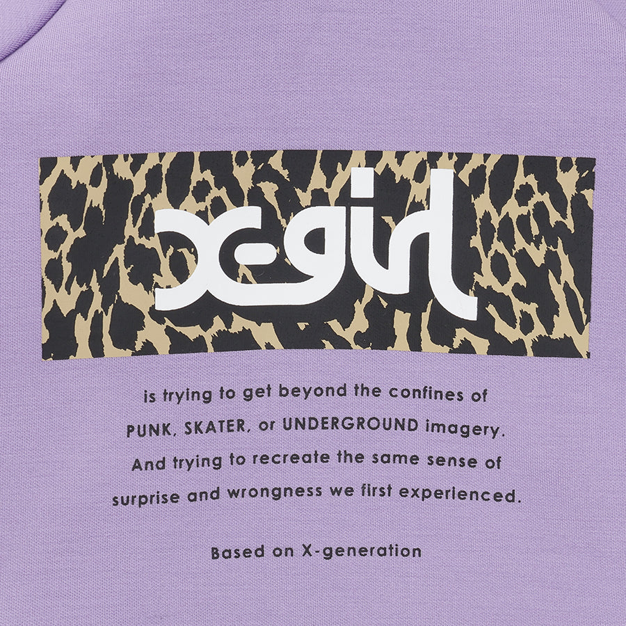 【X-girl DOGWEAR】レオパード柄ロゴフーディー