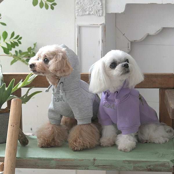 【X-girl DOGWEAR】レオパード柄ロゴフーディー