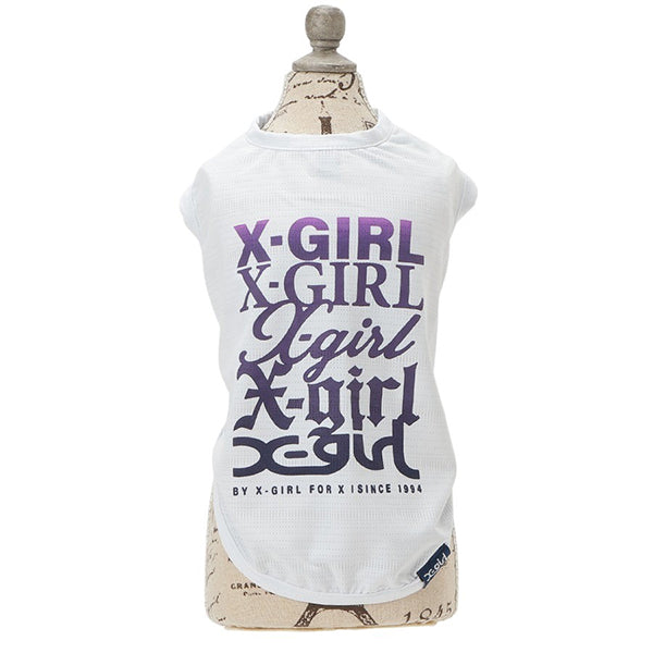 X-girl DOGWEAR/バリアスロゴメッシュタンク