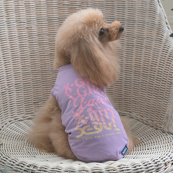 X-girl DOGWEAR/バリアスロゴメッシュタンク