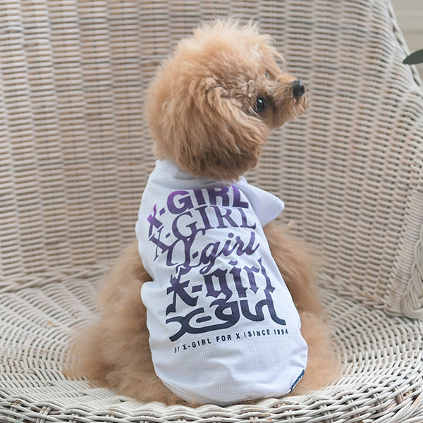 X-girl DOGWEAR/バリアスロゴメッシュタンク