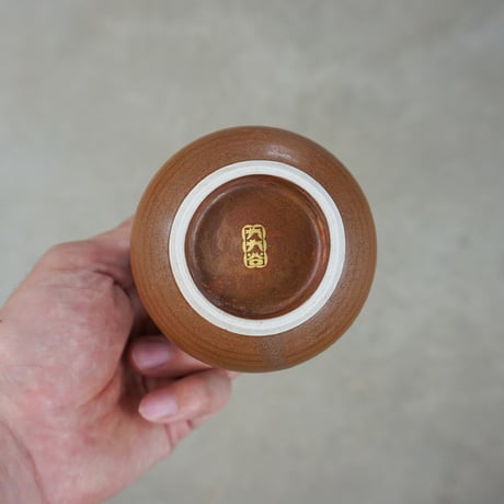【九九谷】鷺 湯呑み