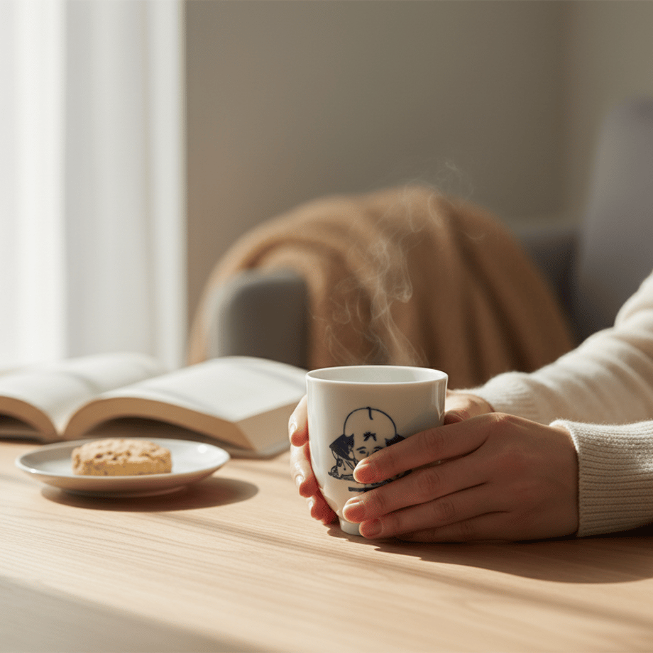 【九九谷】九谷ノ豆福助　湯呑み