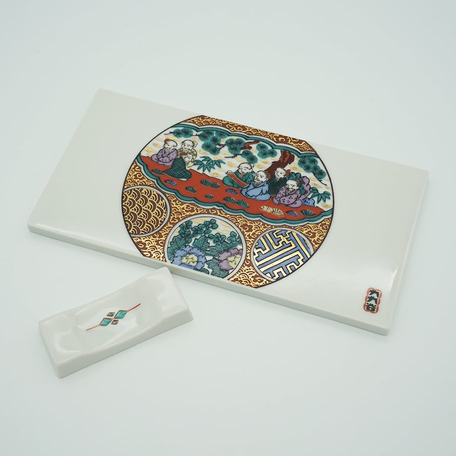 【九九谷】香木スタンド　時代絵