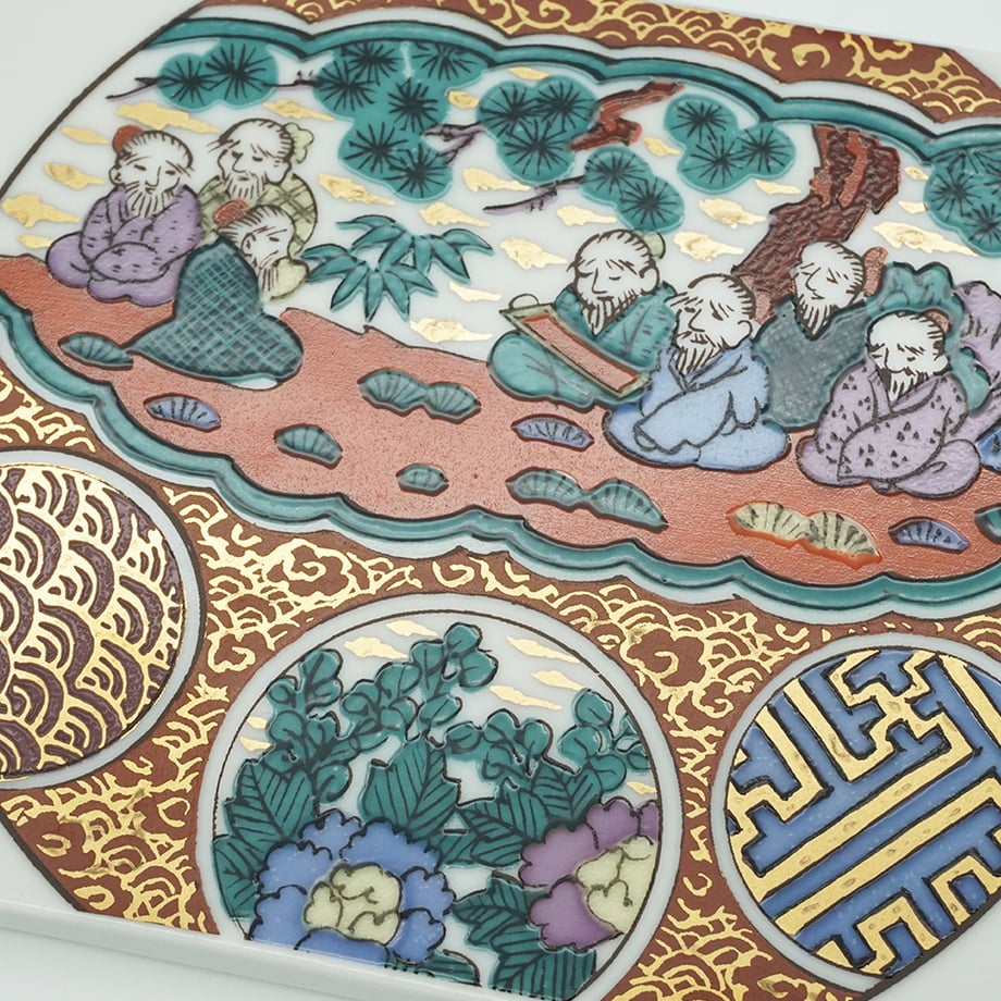 【九九谷】香木スタンド　時代絵