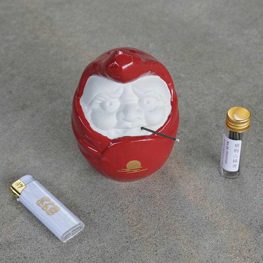 【九九谷】ツッパリダルマ　お香立て