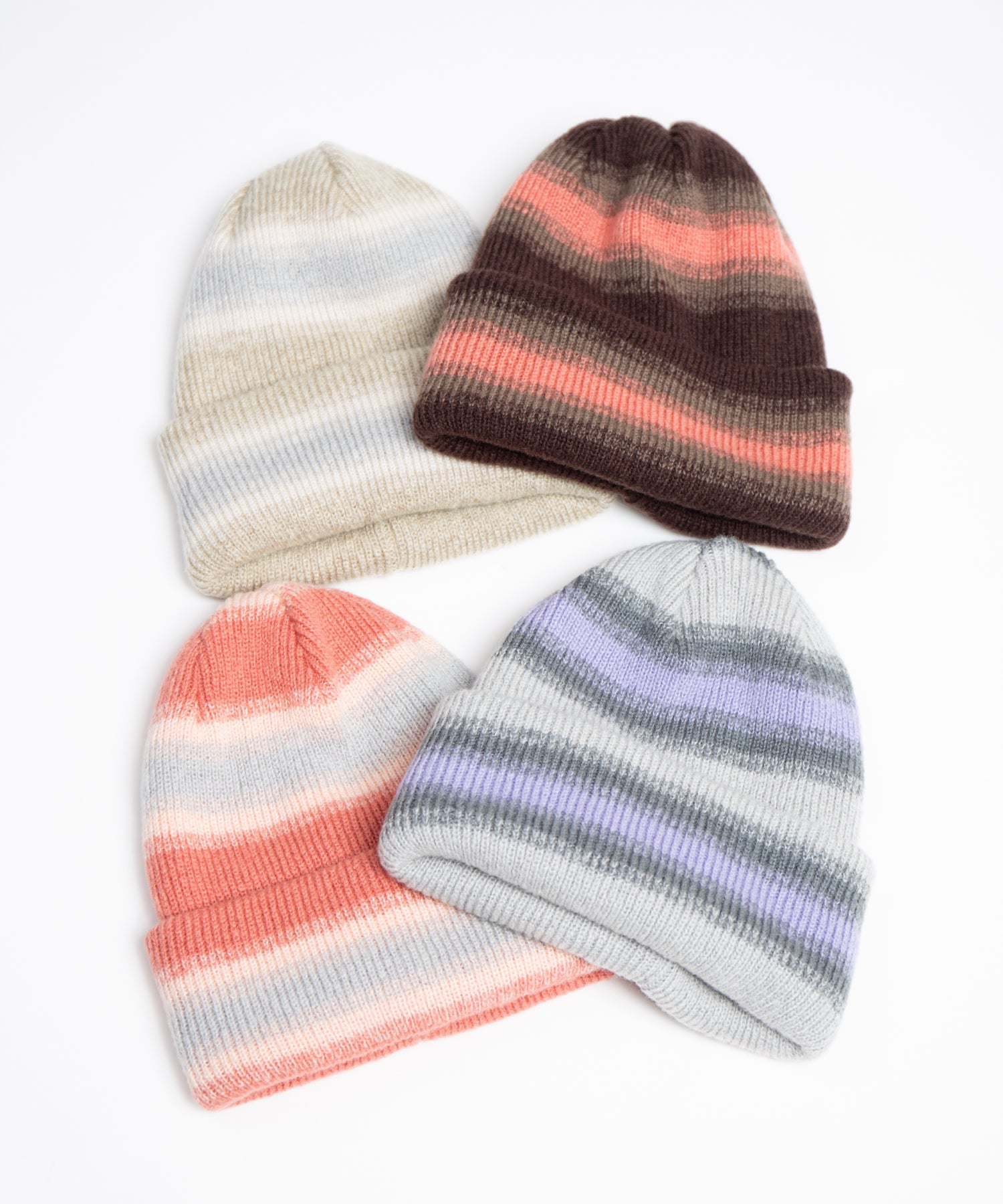 【Racal】Reversible Ombre Border Knit Cap